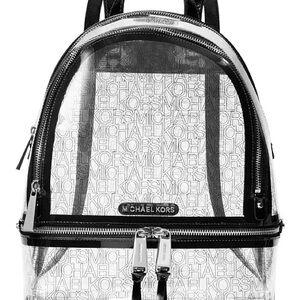 Michael Kors Transparent Backpack with Black Trim